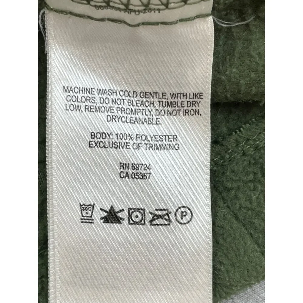 Columbia Jacket Womens Large Green Fleece Long Sleeve Full Zip‎ Mock Neck